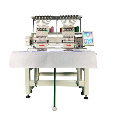 400*500 मिमी कार्य क्षेत्र 2 हेड कढ़ाई मशीन